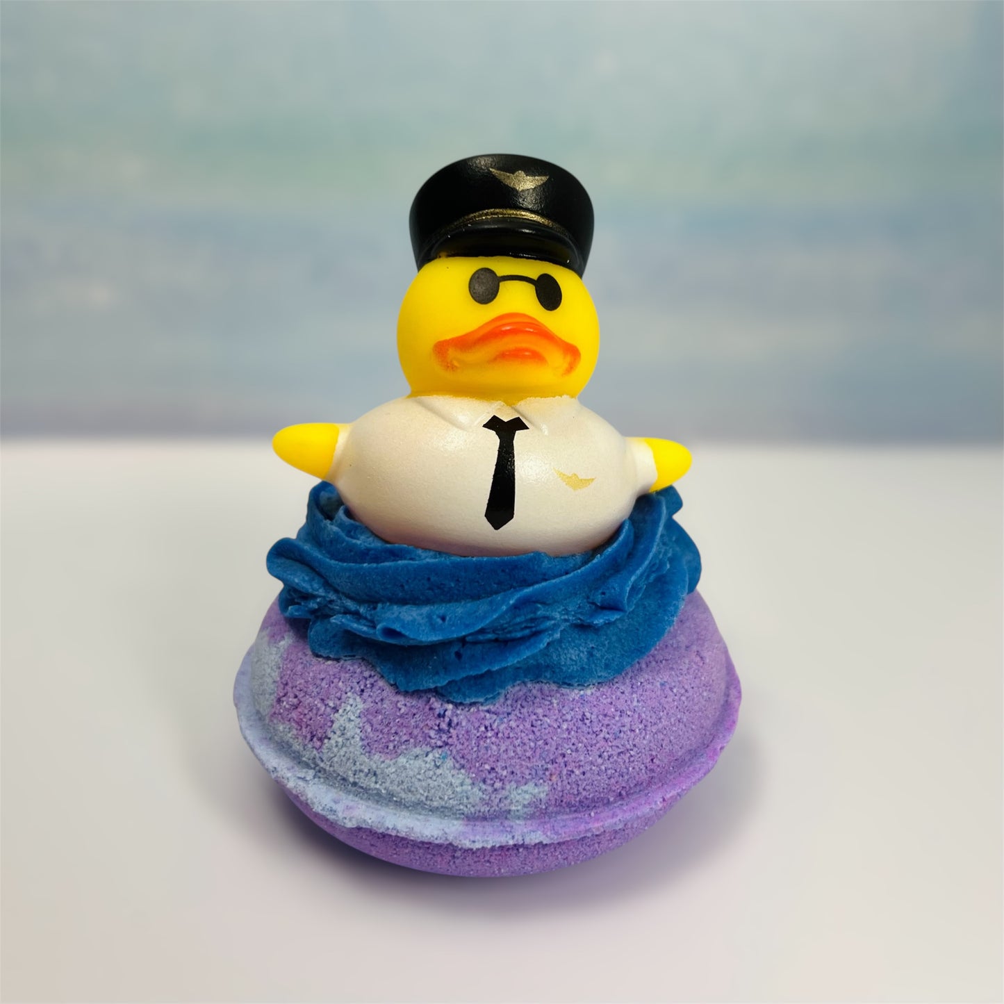 Duckie Bath Bomb with Bubble Bath Top