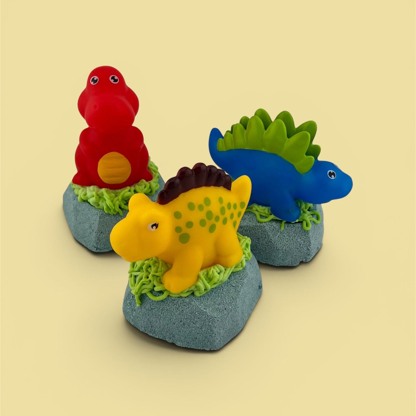 Dino Bath Bomb with Bubble Bath Top