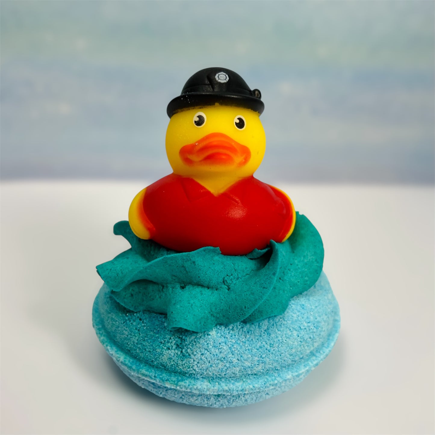 Duckie Bath Bomb with Bubble Bath Top