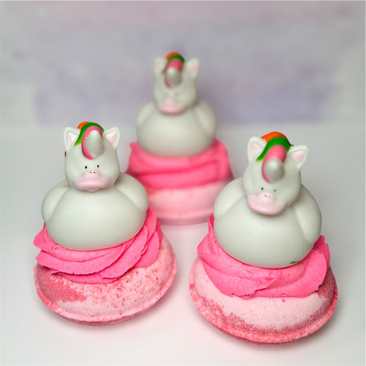 Unicorn Duckie Bath Bomb with Bubble Bath Top